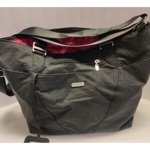 Baggallini grey nylon crossbody laptop bag